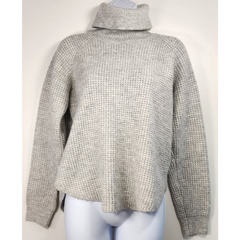 Kuhl Women's XL Gray Turtleneck Sweater Chunky Knit Outdoor Cozy Pullover